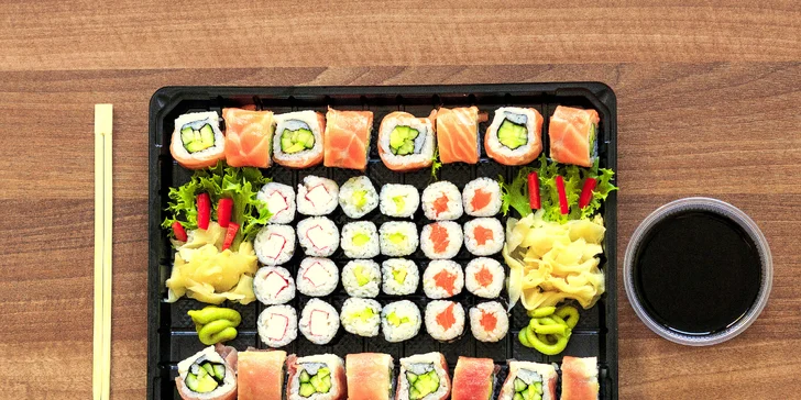 Asie do vašeho obýváku nebo kanceláře: rozvoz sushi setů s 18 nebo 40 kusy