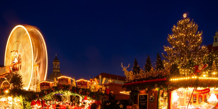 Vánočně vyzdobená Pirna, pevnost Königstein a adventní trhy v Drážďanech