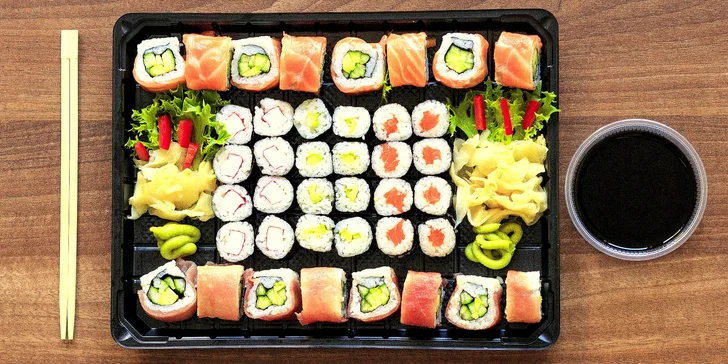 Asie do vašeho obýváku nebo kanceláře: rozvoz sushi setů s 18 nebo 40 kusy