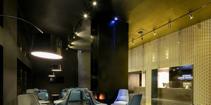 Noc v designovém pokoji 4* Grand Hotelu Imperial a večeře s degustací vín