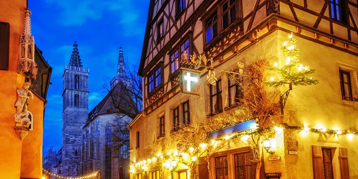 Poznejte kouzlo adventu v bavorských městech Vánoc: Rothenburg a Würzburg