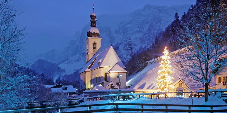 Advent na jezeře Wolfgangsee, Berchtesgaden, Salzburgu a kaple Tiché noci