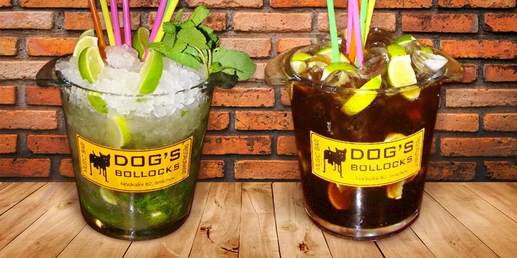 Párty v Dog's Bollocks: maxi Cuba Libre nebo Mojito, občerstvení i balonky