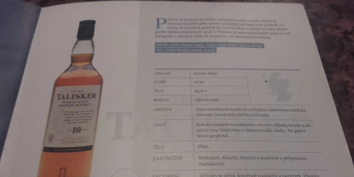 Degustace šesti špičkových skotských whisky v anglickém pubu
