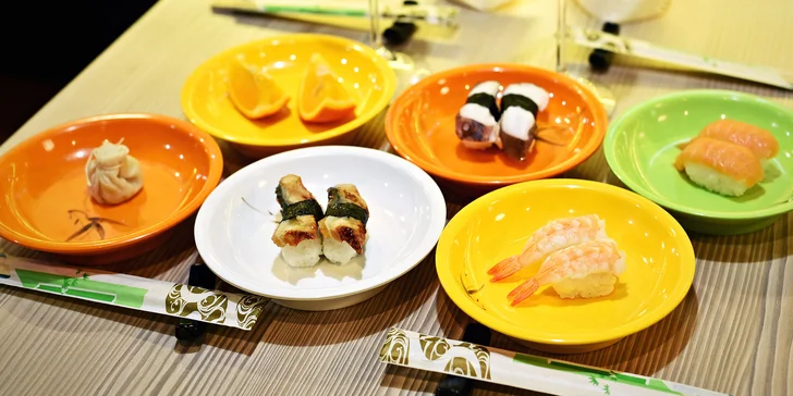 Čekají vás 2 hodiny neomezené konzumace sushi.