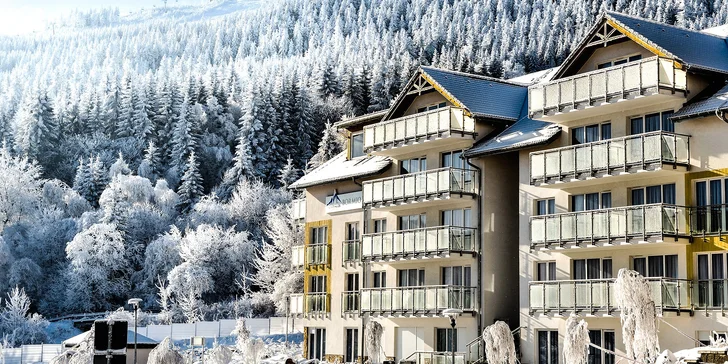 Milujete lyžování a chystáte se sem v zimě? V nabídce je i zimní varianta se skipasem do areálu Czarná Góra, který je jen 210 m od hotelu.