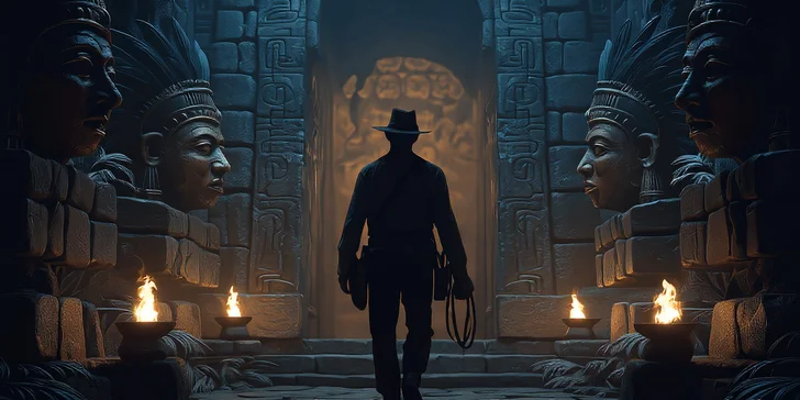 Úniková hra Indiana Jones & prokletí Aztéckého chrámu pro 2–6 osob