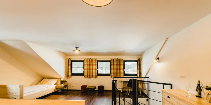 Apartmán Březník - mezonetová ložnice