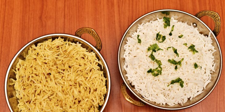 Indické menu pro dva kousek od I. P. Pavlova: vegetariánské, s masem i královské