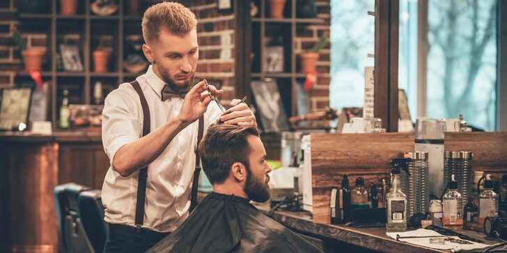Exkluzivní balíček pro gentlemany: střih, holení i péče o pleť v barber shopu