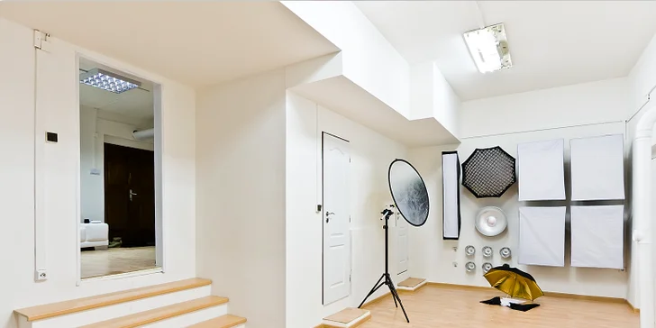 Focení portrétů v ateliéru nebo 2hodinový kurz fotografování