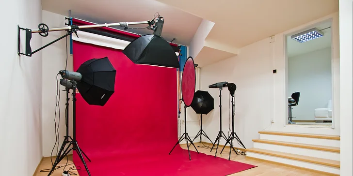 Focení portrétů v ateliéru nebo 2hodinový kurz fotografování
