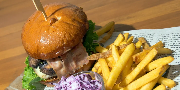 1 nebo 2 burgery od jihoafrického kuchaře – s masem i ve vegetariánské úpravě