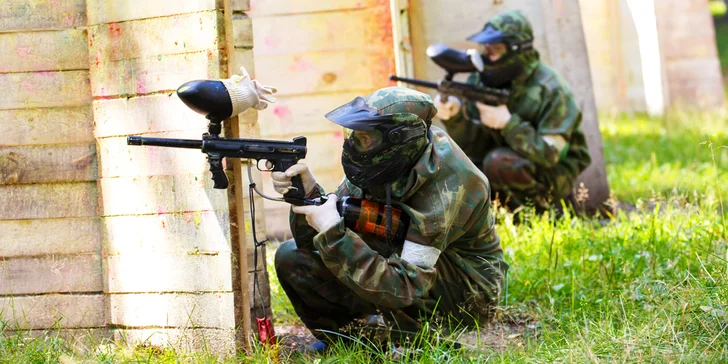 Adrenalinový zážitek: 1 či 10 denních vstupů na paintball včetně nábojů