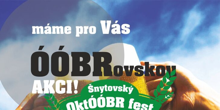 Oktoberfest ve Šnytu 20. až 23. září: tuplák festivalového piva z Mnichova