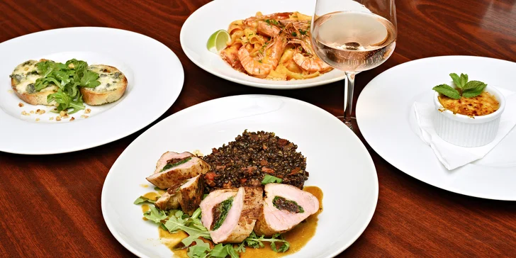 Menu o 3 chodech a Pinot rosé pro 2 milovníky italské kuchyně