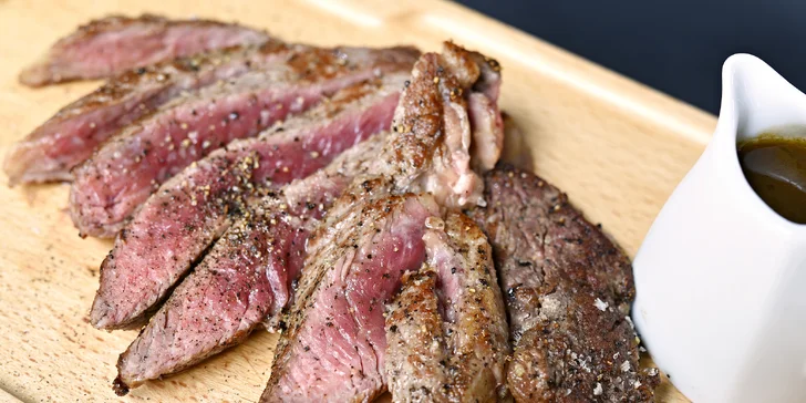 Luxus na talíři: 300g Rib Eye New Zealand steaky ze světového hovězího s oblohou