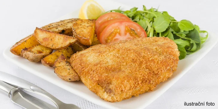 3chodové menu pro dva s kuřecí specialitou, palačinkou i lahví dobrého vína