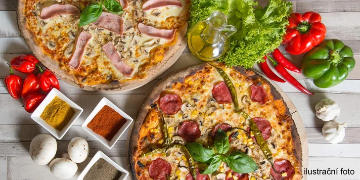 Zvedněte mobil a objednejte si 2 pohádkové pizzy dle chuti: rozvoz po Brně