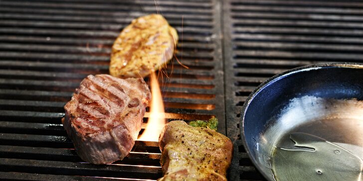 Rump steak z Irska: 200 nebo 400 gramů vyzrálého hovězího masa a příloha