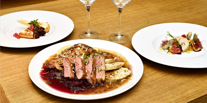Svatomartinské menu na Kampě: 4 chody včetně husičky a lahev vína pro dva