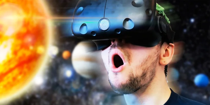 Virtuální realita na hodinu či dvě, pro jednoho nebo dvojici hráčů, 40 her na výběr