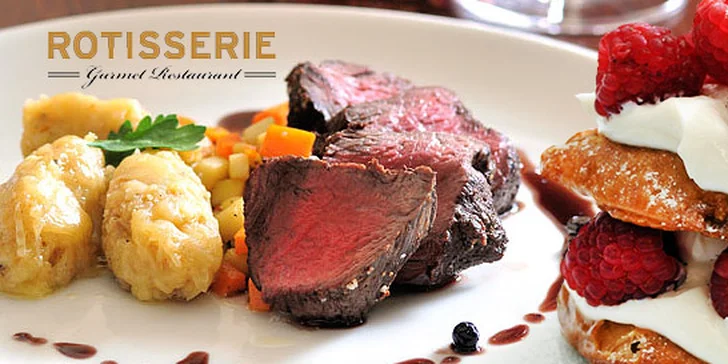Exkluzivní menu pro dva v restauraci Rotisserie