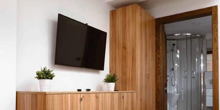 Nechybí satelitní TV, připojení k Wi‑Fi a minibar.