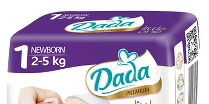 Aby byly děti v suchu: zásoba novorozeneckých plenek DADA do 5 kg