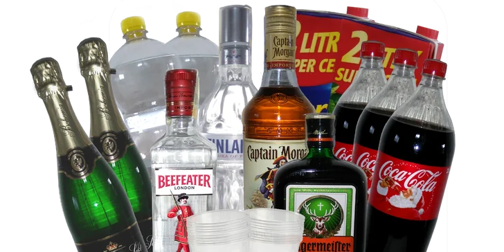Párty balíčky s alkoholem i nealkem a chipsy: dovoz po Praze až do 4.00 ráno