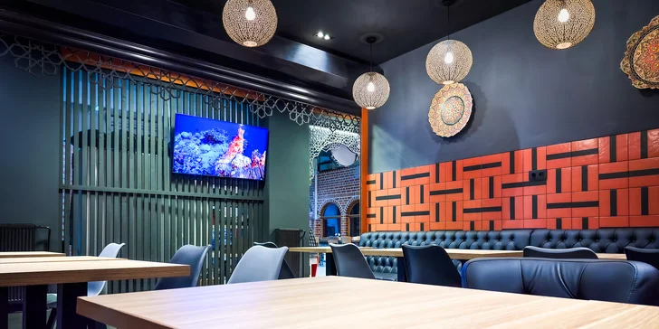  Příjemná restaurace s moderním interiérem se nachází kousek od zastávky metra Můstek.