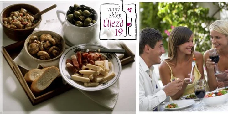 249 Kč za oblíbené tapas PRO DVA a dvě sklenky španělského vína ve vinotéce Vinný Újezd. Jedna z nejlepších vináren v ČR a lahodné pochoutky se slevou 50 %.
