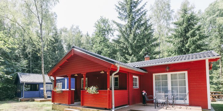 Pobyt v severském srubu v Lužických horách a finská sauna pro 2 až 4 osoby