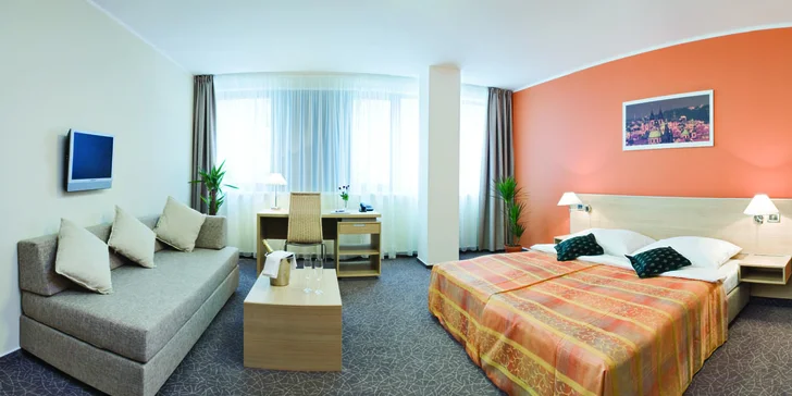 Poznejte Prahu zblízka: Moderní ubytování v komfortním 4* hotelu se snídaní