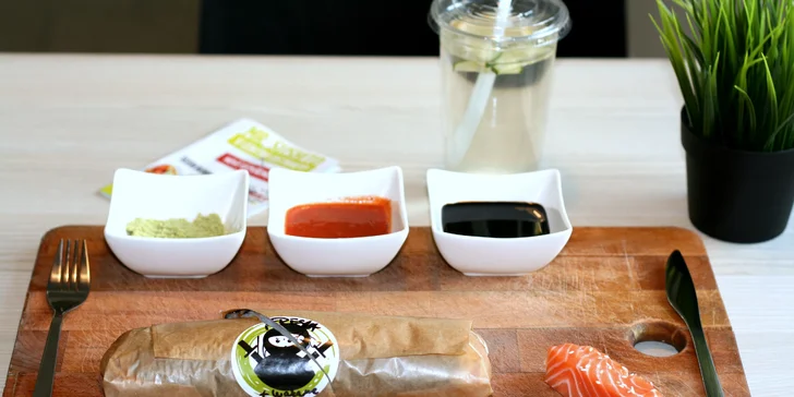 Když Japonsko miluje Mexiko: sushi burrito menu s kuřecím, rybou nebo krevetami