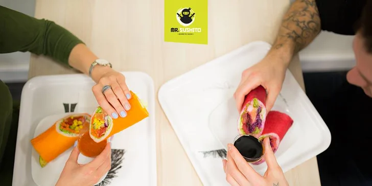 Když Japonsko miluje Mexiko: sushi burrito menu s rybou nebo krevetami