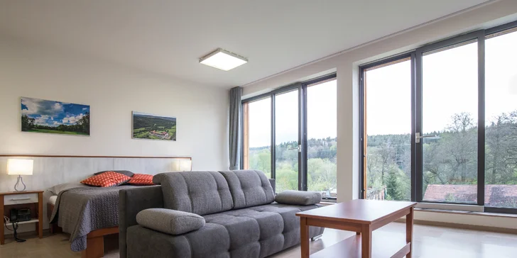 Romantika v luxusním apartmánu nebo sýpce se snídaní či polopenzí
