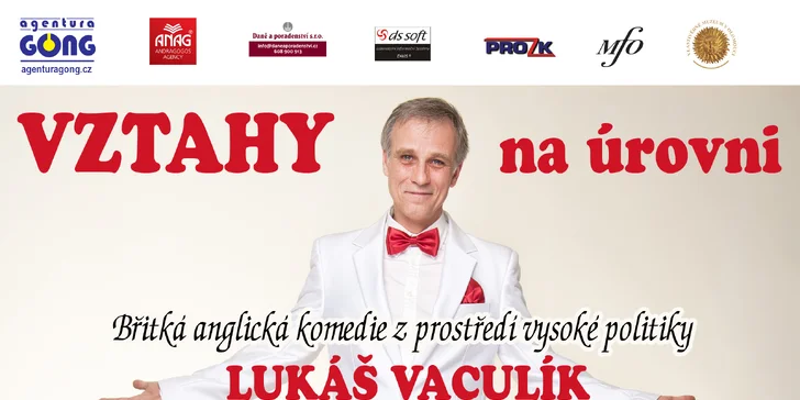 Vstupenka na divadelní komedii Vztahy na úrovni