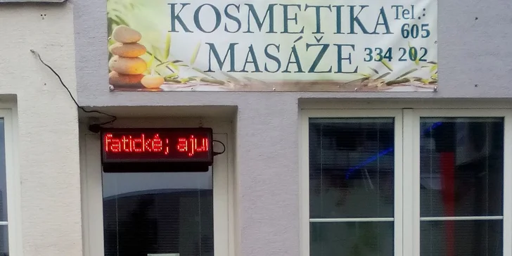 Čas jen a jen pro vás: hodinové kosmetické ošetření a k tomu hodinová masáž