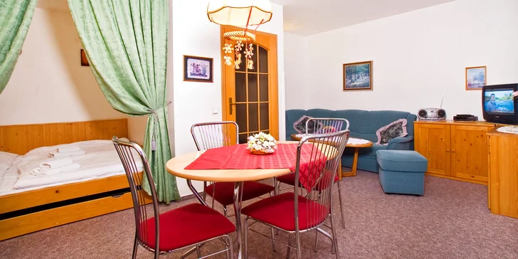 Krkonoše pro 2 i rodinu: ubytování v apartmánech se snídaněmi či polopenzí