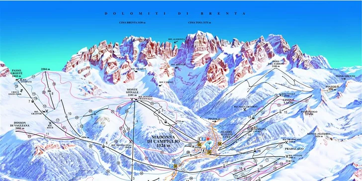 Italské Alpy od prosince do března: doprava, 2 noci v hotelu, polopenze a skipas