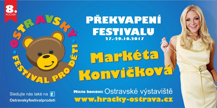 Jednodenní rodinná vstupenka na Ostravský festival pro děti s pestrým programem