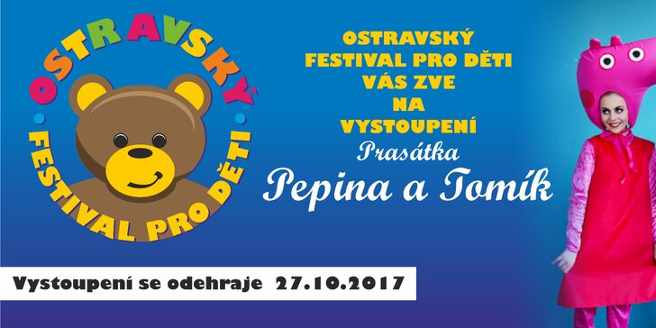 Jednodenní rodinná vstupenka na Ostravský festival pro děti s pestrým programem