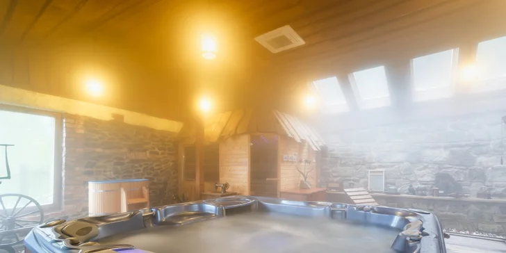 5denní pronájem luxusní wellness chaty v Beskydech pro 8 osob vč. dětí