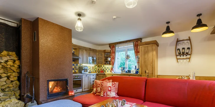 5denní pronájem luxusní wellness chaty v Beskydech pro 8 osob vč. dětí
