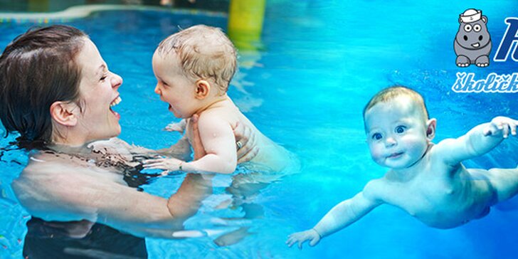 13 lekcí plavání pro děti od 6 měsíců do 5 let