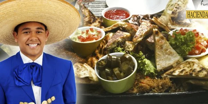 499 Kč za dvoukilové Platos Mexicanos v hodnotě 1110 Kč. Stylová gurmánská jízda pro 2-4 osoby v Hacienda Mexicana!