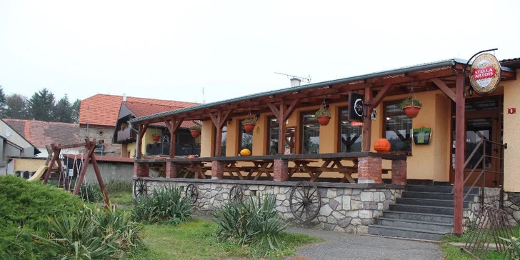 Poškmákněte si u Slapské přehrady: Naditý domácí burger s hranolky a nealkem