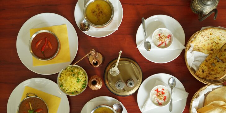 Nové vynikající indické menu pro dva včetně chodů pro vegetariány