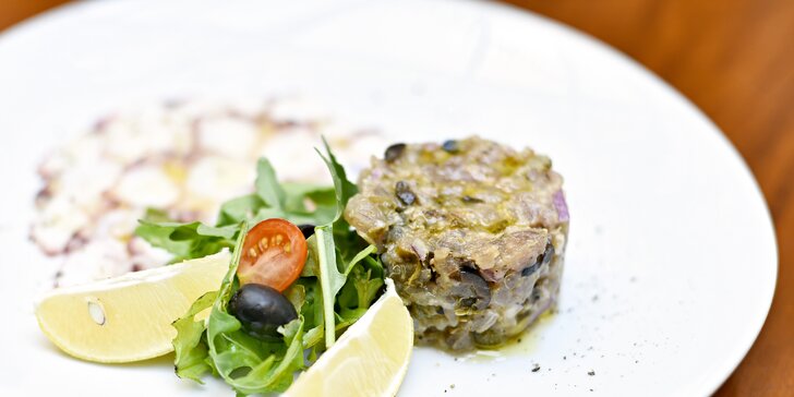 25% sleva na celé menu Ristorante Anna v centru: středomořské speciality i obědy